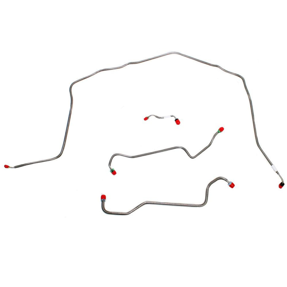 VKT7001SS- 70-73 Chevy Corvette, Standard Brakes, Front 4pc Brake Line Set; Stainless - SSTubes