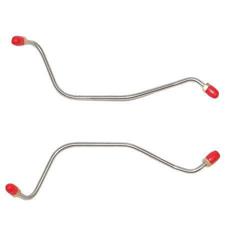 VRA6302OM- 63-64 Chevy Corvette; Rear Drum Brakes Wheel Cylinder Lines, 2pcs; Steel - SSTubes