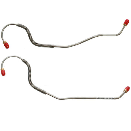 VRA6502SS- 65-69 Chevy Corvette, Rear Disc Brake Caliper Lines, 2pc w/ Armor; Stainless - SSTubes