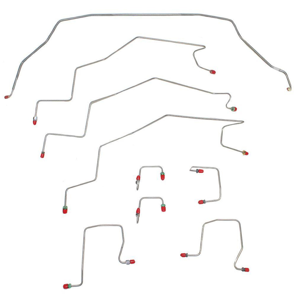 WKT9806OM- 98-02 Ram 2500, 3500 2wd, AWABS, Front Brake Line Kit; Steel - SSTubes