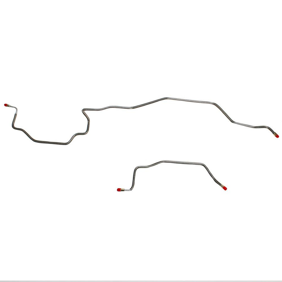 WRA0001OM- 98-01 Dodge Ram 3500 Dually (Dana 80, Rear Drum Brakes) Rear Axle Brake Line Kit; Steel - SSTubes