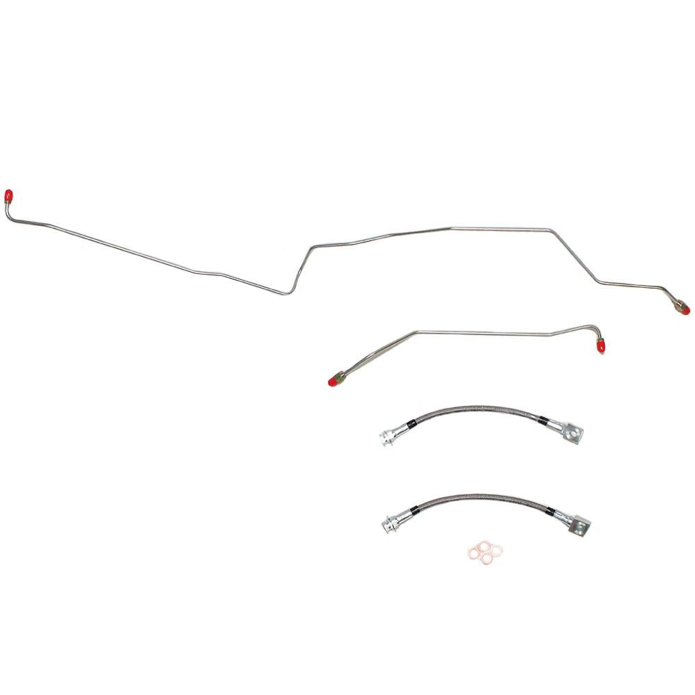 WRA0242OM- 03-05 Jeep Liberty, with or without ABS, Rear Brake Line, Steel - SSTubes
