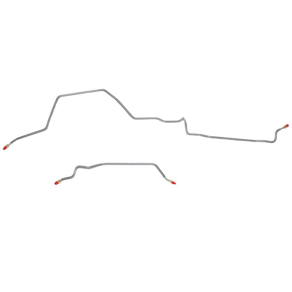 WRA9802OM- 98-01 Dodge Ram 2500 w/ Manual Trans & 3500 ALL, Drum Brakes, Rear Axle Brake Lines; Steel - SSTubes