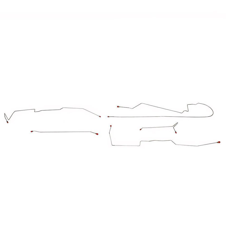 YIN9903OM- 99-04 Chrysler 300/LHS, AWABS w/ Traction Control, Complete Intermediate Brake Line Set; Steel - SSTubes