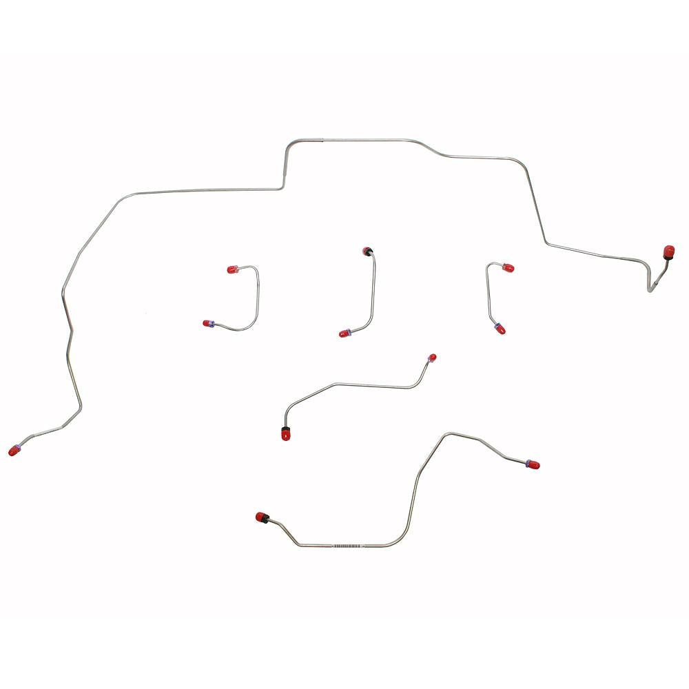 ZKT6803OM- 68-69 Ford Mustang, Mercury Cougar, w/ Power Disc Brakes, Front 6pc Brake Line Set; Steel - SSTubes