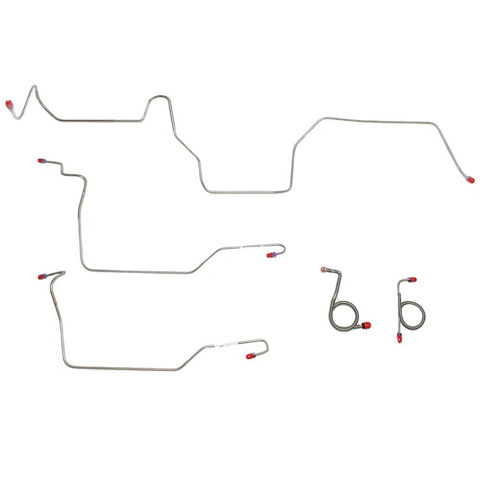 ZKT7102OM- 71-72 Ford Mustang, Mercury Cougar w/ Power Disc Brakes, Front 5pc Brake Line Set; Steel - SSTubes