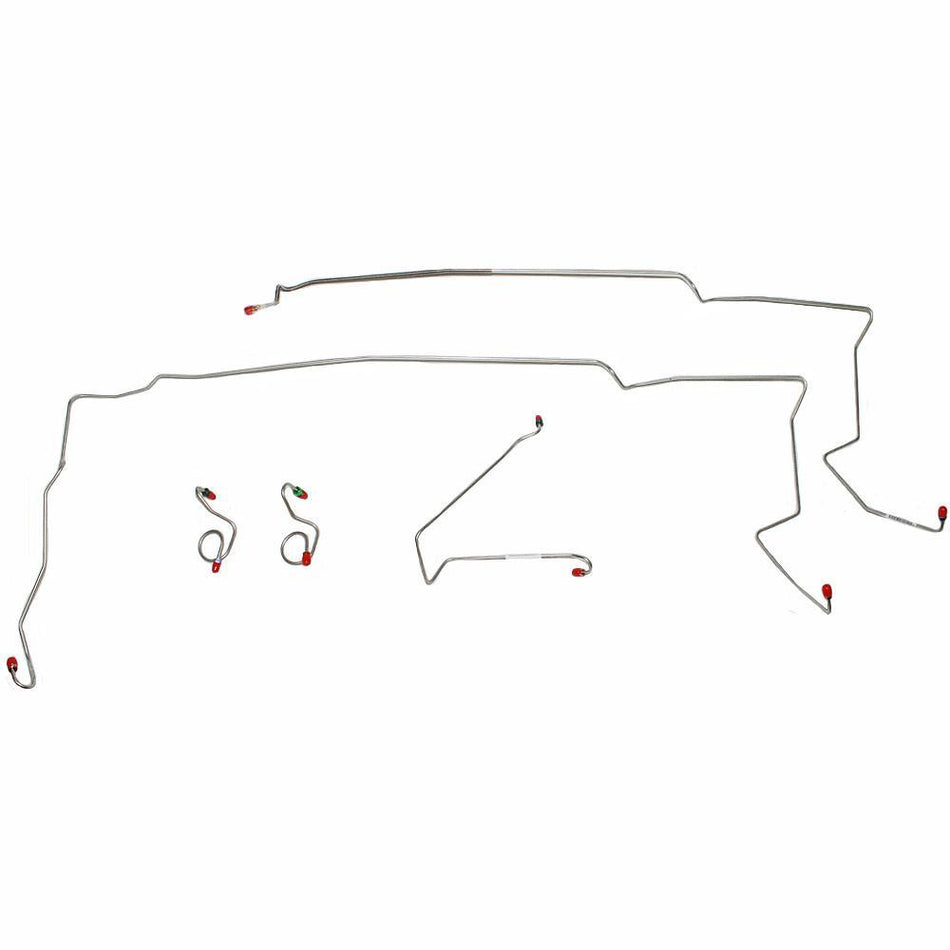 ZKT8701OM- 87-93 Ford Mustang Front Brake Line Kit; Non Cobra; Steel - SSTubes