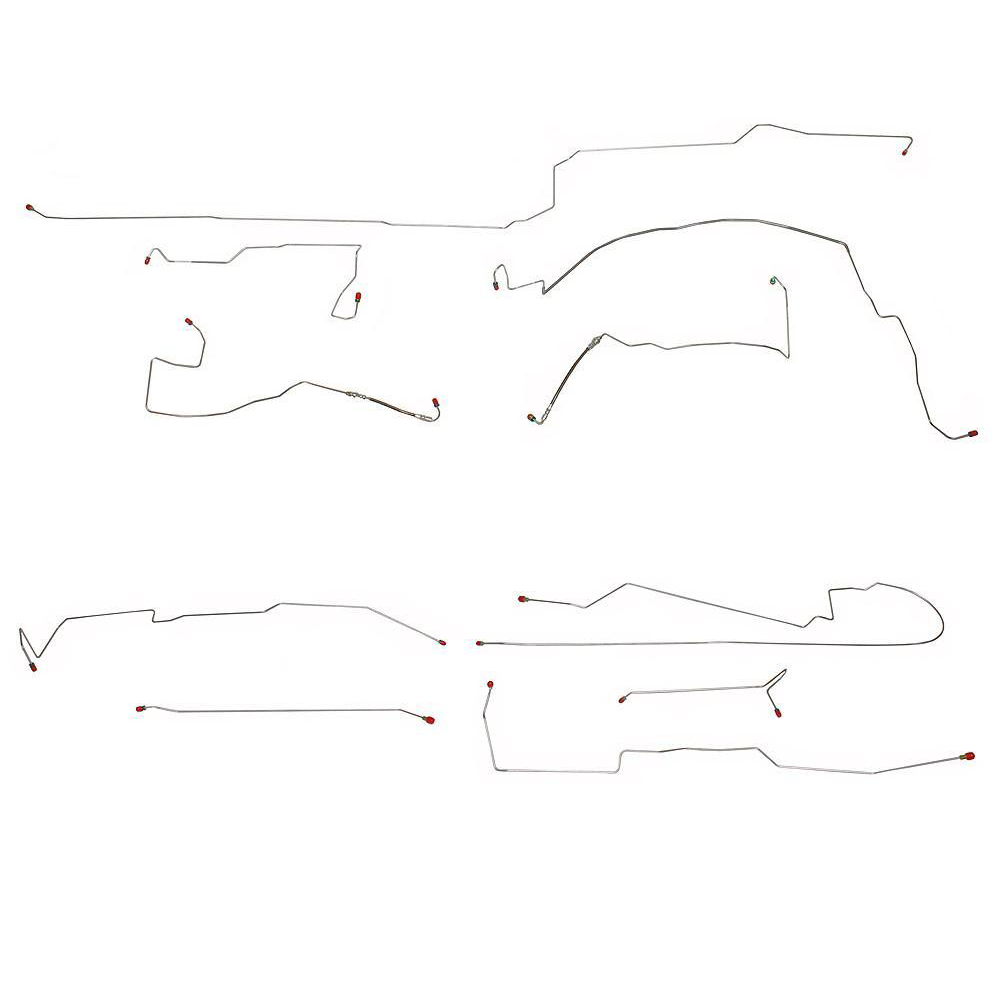 CBK0027SS - 99-04 300M with AWABS and Traction Control; Complete Brake Line Kit; Stainless - SSTubes