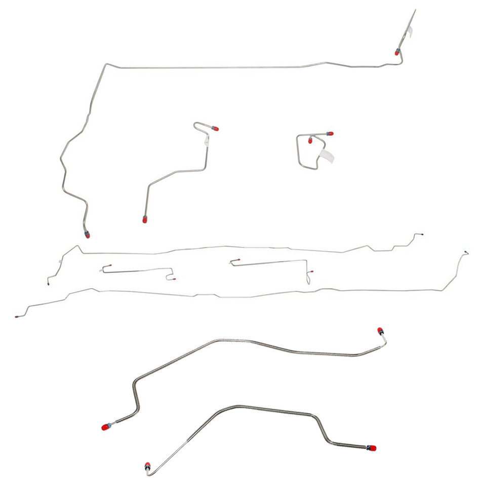 CBK0067OM - 06-10 Hummer H3; Complete Brake Line Kit; Steel - SSTubes