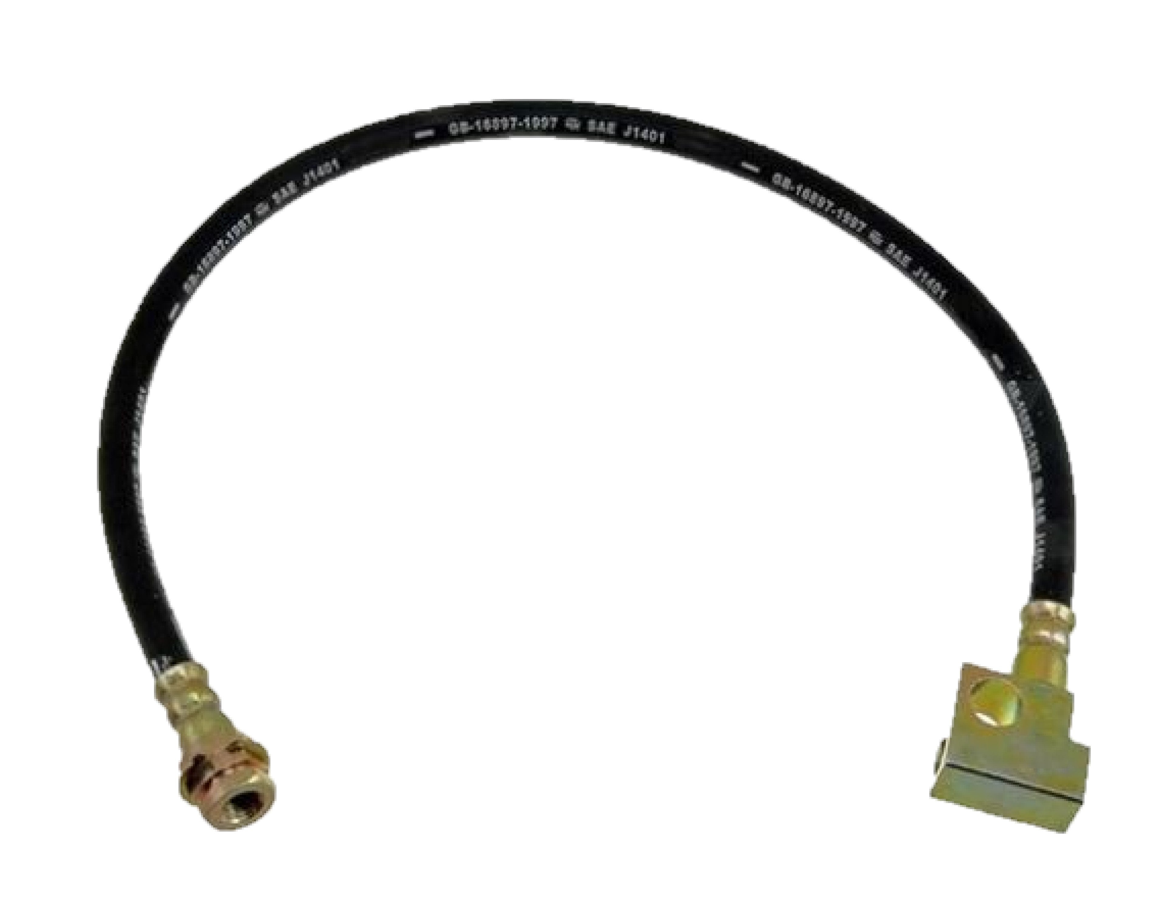 FLH38576- 94-01 Ram RWABS/AWABS Rear Drop Brake Hose w/o Load Sensing Valve, Drum; Rubber - SSTubes